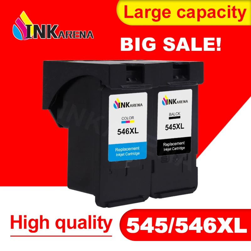

INKARENA PG545 CL546 XL Ink Cartridge For Canon PG-545 CL-546 PG 545 CL 546 Refilled MG3050 MG3051 MG3052 MG3053 MX490 Printer