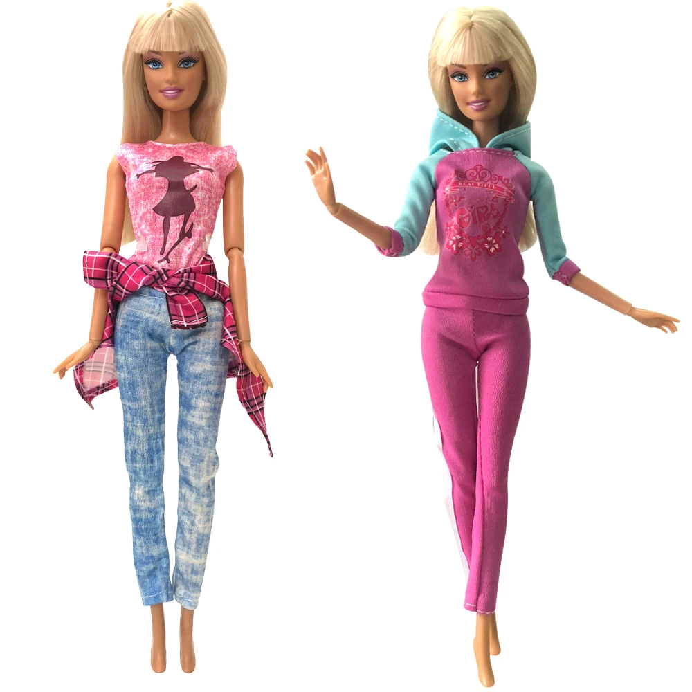 NK/комплект из двух предметов; многогрупповое платье для куклы; Модная стильная юбка; яркие наряды для куклы Барби; аксессуары; лучший подарок; JJ
