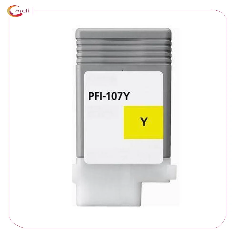 1 Pack Yellow Compatible for Pfi 107 ink cartridge for Canon ipf 670 680 685 770 780 785 printer