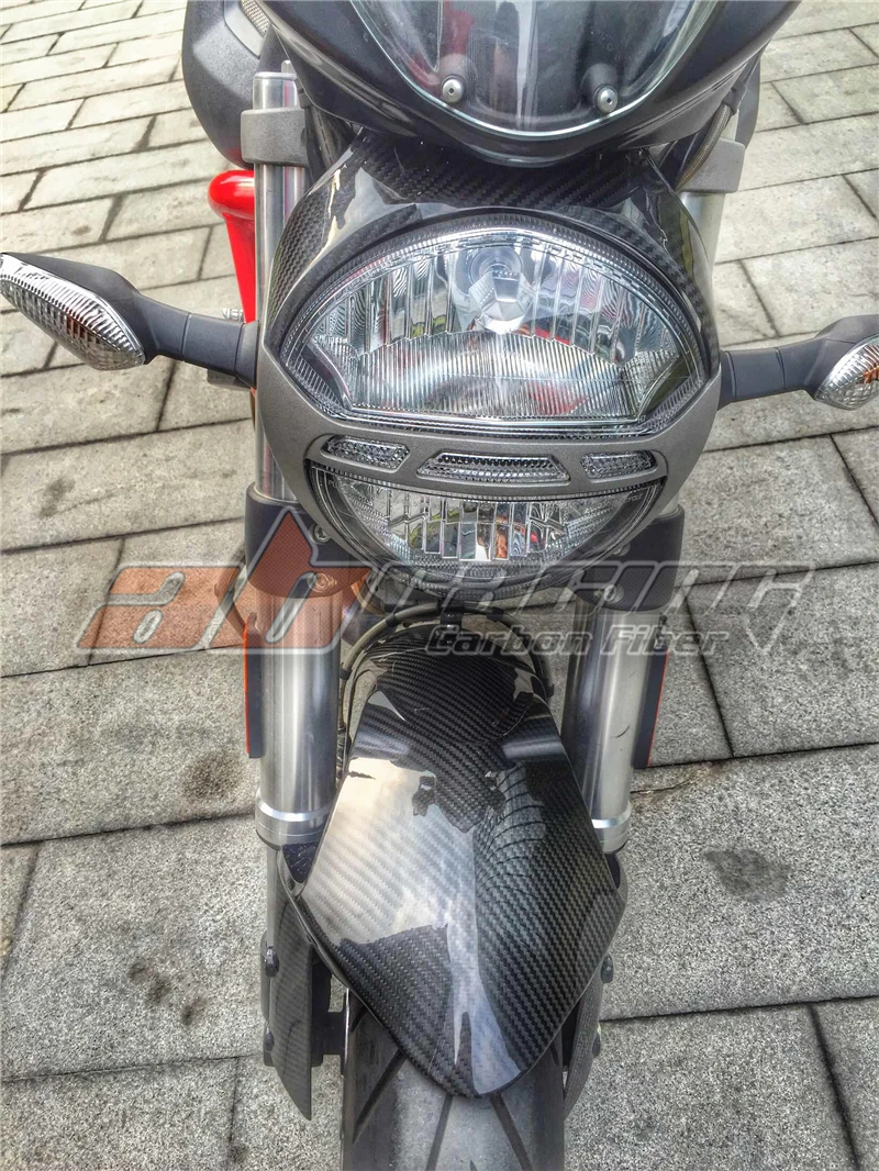 Переднее крыло для Ducati Monster 696 795 796 из углеродного волокна 100% саржа|front fender|ducati monster