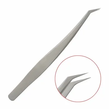 WUF 1Pc Stainless Steel Tweezers Eyelash Extension Tweezers Especially for 3D 6D Volume Lashes