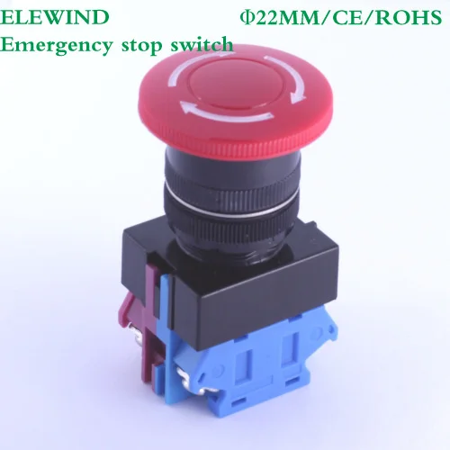 

ELEWIND 22mm 1NO1NC emergency stop switch(PB221-11TS)