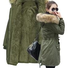 MECEBOM moda Otoño Invierno cálido chaquetas mujeres Fur Collar Parka largo más tamaño solapa algodón Casual mujeres Outwear Parque 1223c