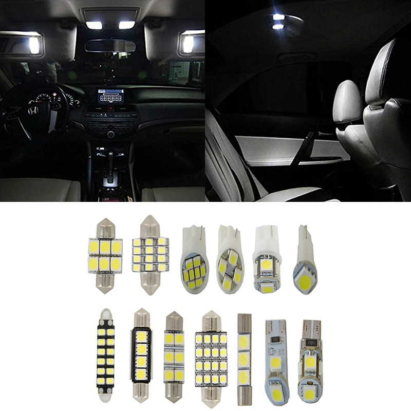 

10x For Golf VI GOLF 2.0L L4 DIESEL Turbocharged 2010-2012 Light SMD Full LED Interior Lights Package Deal
