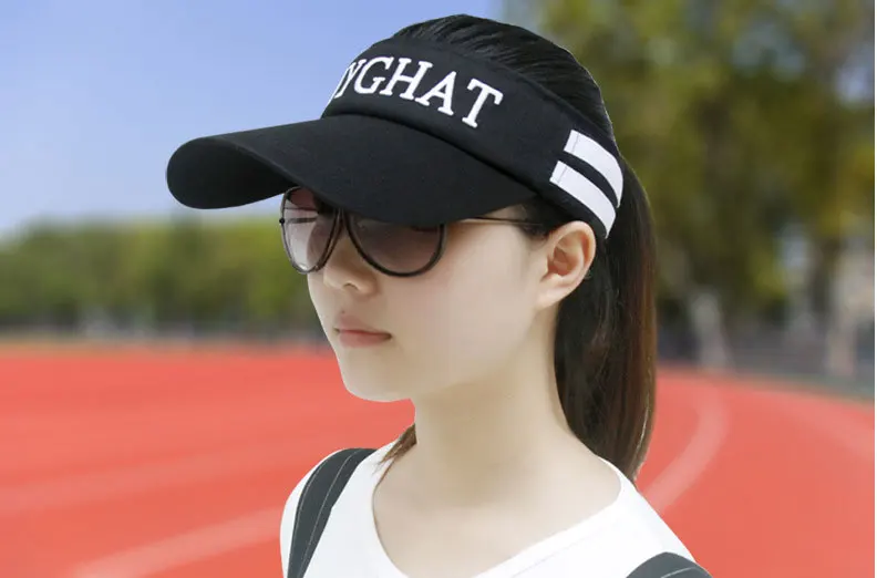 sun visor caps men women sun visor hat outdoor summer black white visors for women  (16)