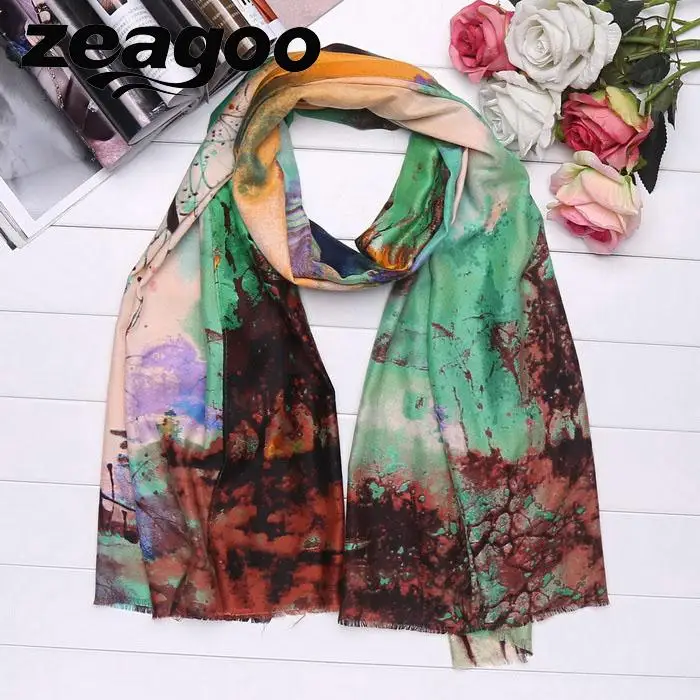 Zeagoo 5 Colors Fashion Soft Featuring Printing Long Wrap