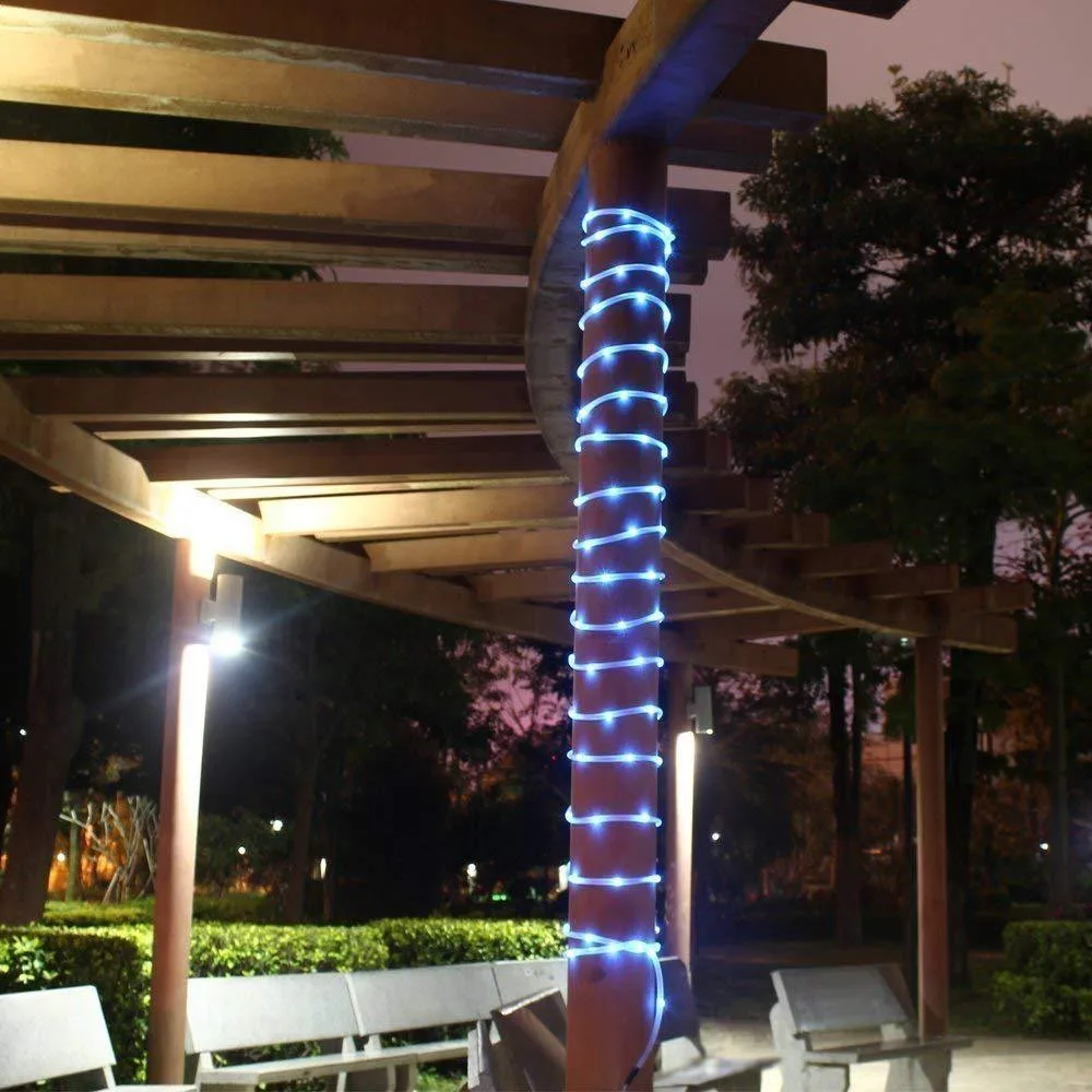 LED Solar Power String Fairy Light Rope Tube Lamp Garden Yard Party Introduction long arvore de natal