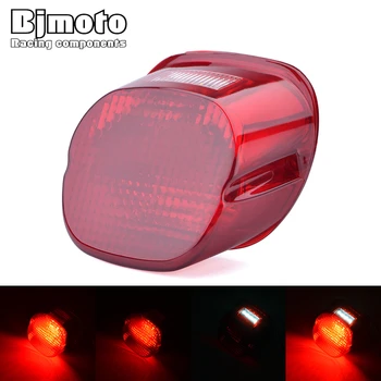 

BJMOTO Motorcycle Red Lens Tail Lights Rear LED Running Light Brake Stop Lamp Taillight For XL FLHR Dyna FLST Touring
