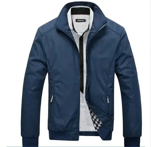 Для мужчин куртка Демисезонный модные пальто 2016 новое поступление Стенд воротник Тонкий Повседневное Стиль оптовая продажа 2 цвета mwj682