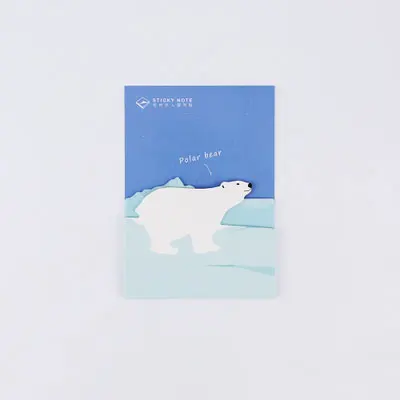 1 шт. полярный медведь блокнот бумажный пост липкая бумага для заметок кавайный блокнот канцелярские принадлежности Papeleria офисные школьные принадлежности для детей - Цвет: B