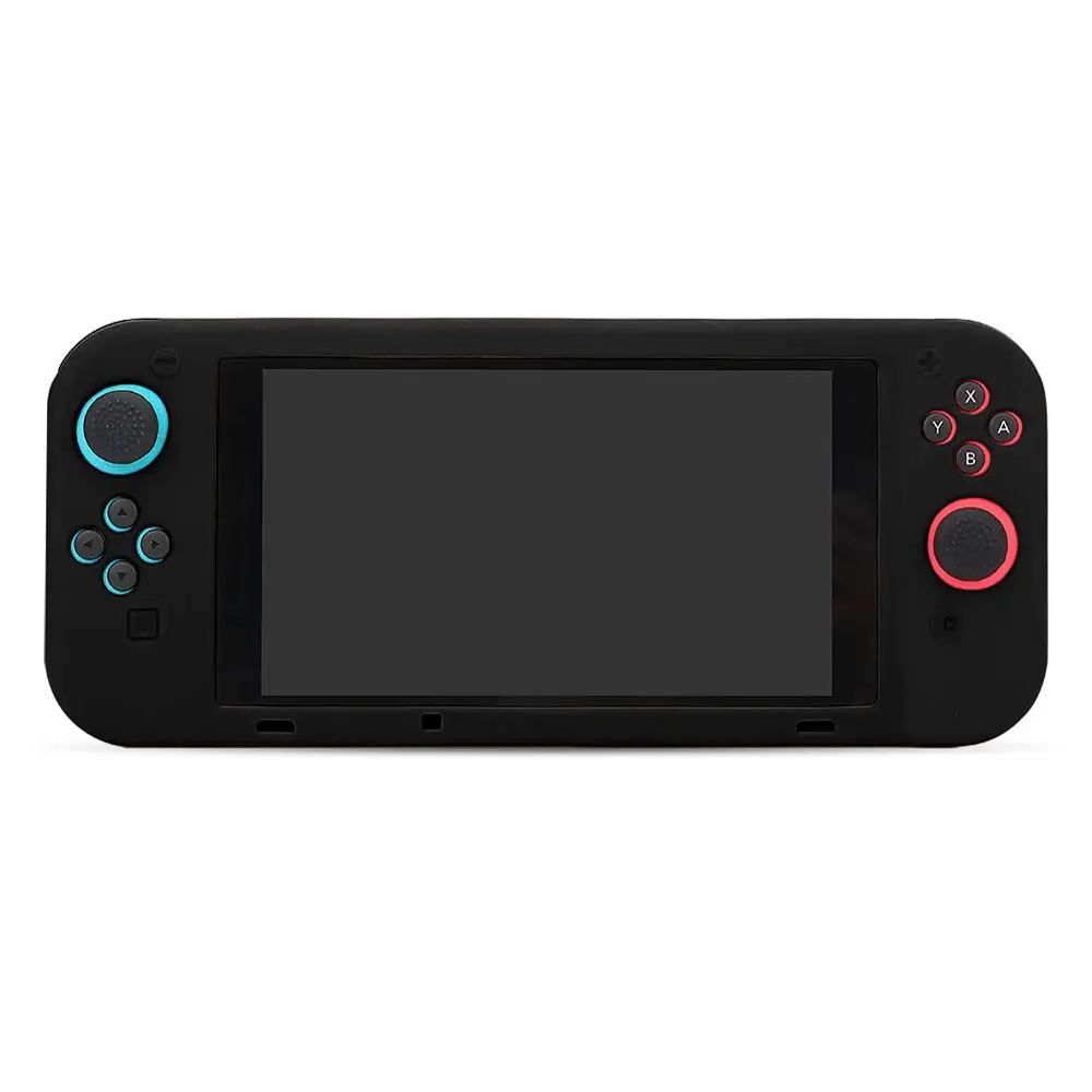 Мягкий силиконовый защитный чехол BUBM/Seperate Body Case/Grip Cover для nintendo Switch NS Console с контроллером Joy-Con - Цвет: Overall style Black