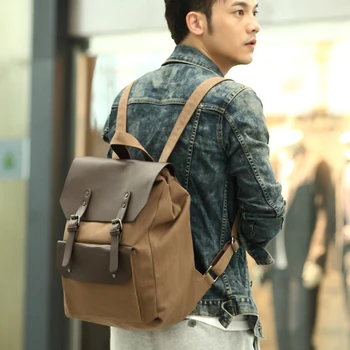 

X-Online new hot brand high quality man canvas backpack male vintage bag men casual travel bag