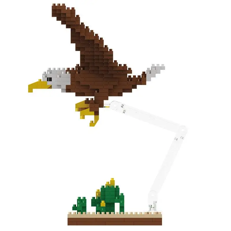 DIY Сборная модель животного Орел строительные блоки игрушки детские развивающие микро алмазные модели кирпичи игрушки подарок