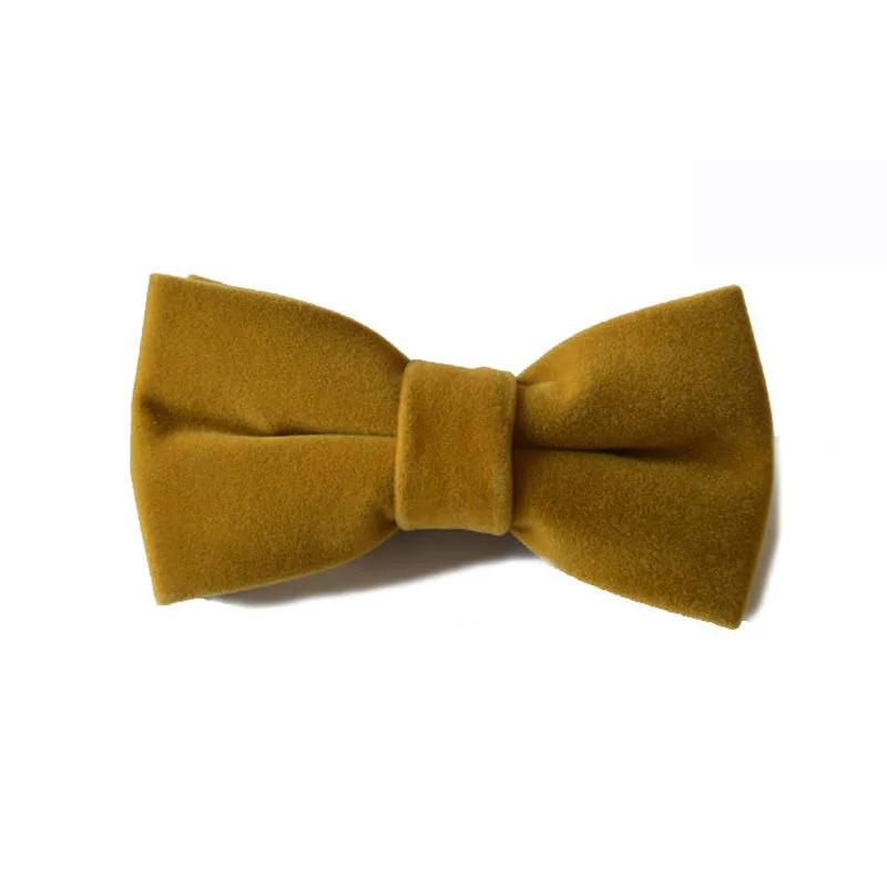 Новая мода Для мужчин бархат сплошной Цвет галстук-бабочка Регулируемый Свадебная вечеринка Боути галстук ldb-110