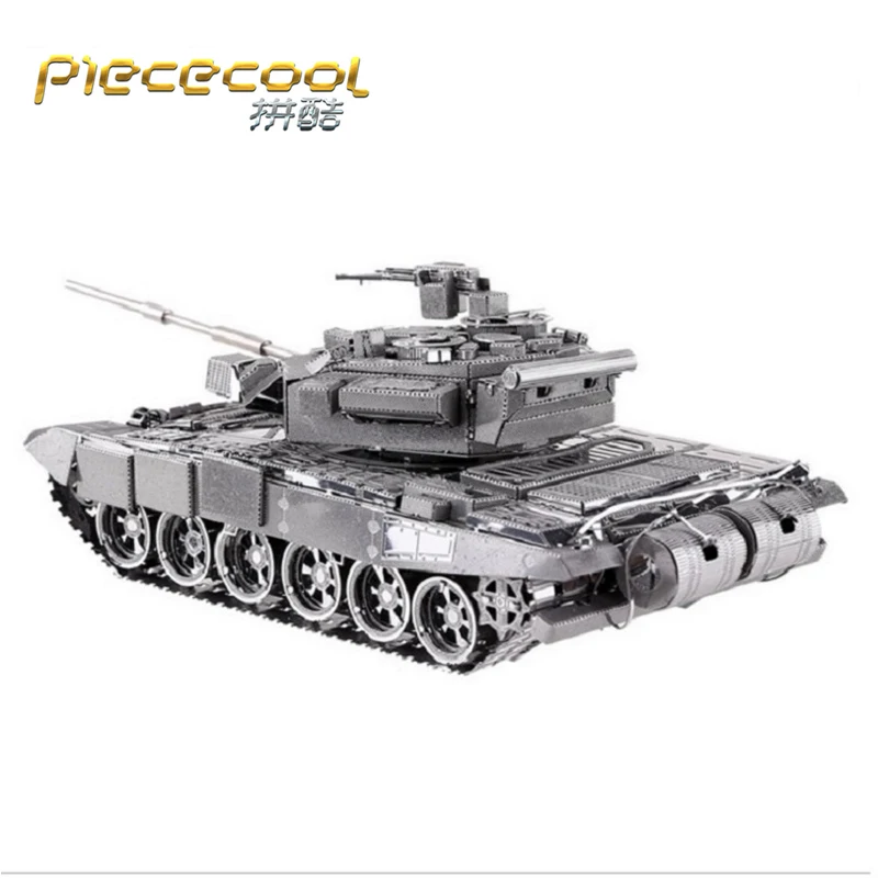 Piececool 3D металлическая головоломка фигурка игрушка T-90A Танк Обучающие 3D головоломки модели игрушки DIY лазерная резка ручной головоломки