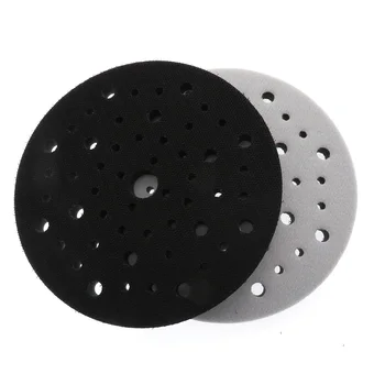 

2PCS 6 Inch 150mm 53-Hole Soft Interface Pad Hook and Loop Sanding Disc Buffer Sponge Interface Cushion Pad for Backing Pad
