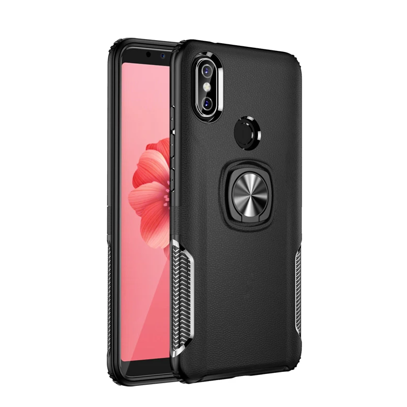 

Redmi Note7 Case Finger Ring Hard TPU Silicone Car Magnet Hybrid Holder Armor Cover For Xiaomi 8 redmi Note6 Pro 5 8SE A2 Case