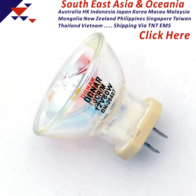 Dn28407 21237 12v 80w Jcr/m 12v80w Mr11 Projector Fiber Optic Halogen Light Bulb Optilux Dental
