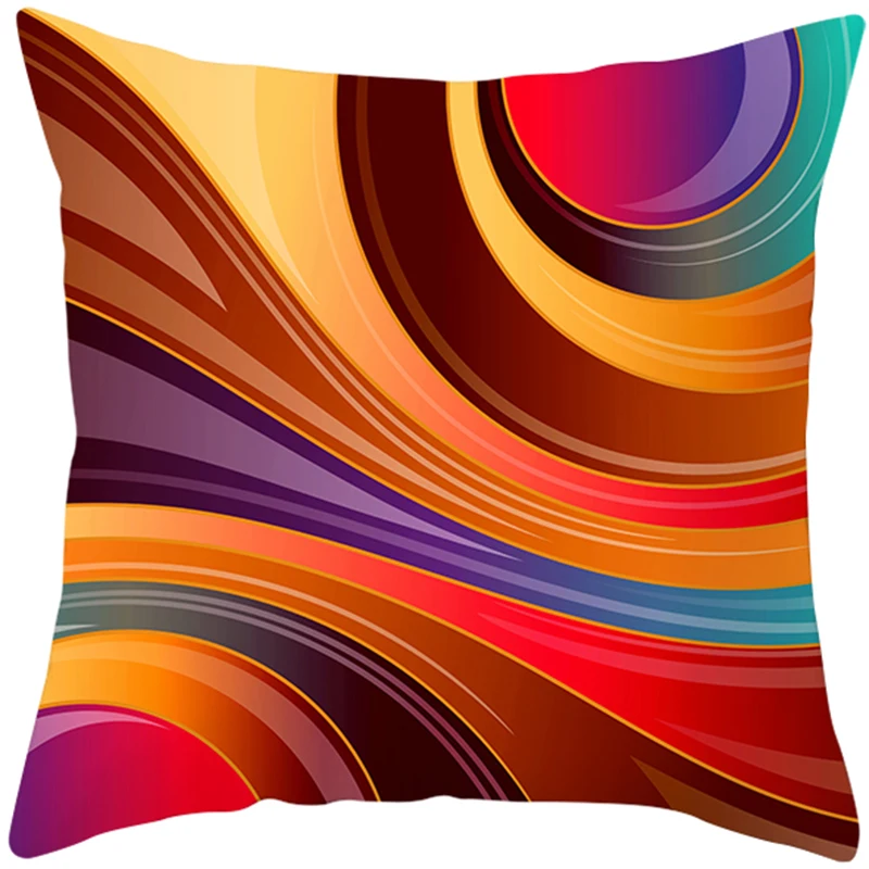 

Wholesales Plaid colorful cushion cover with 45*45 cm square shape decorative throw cushion case