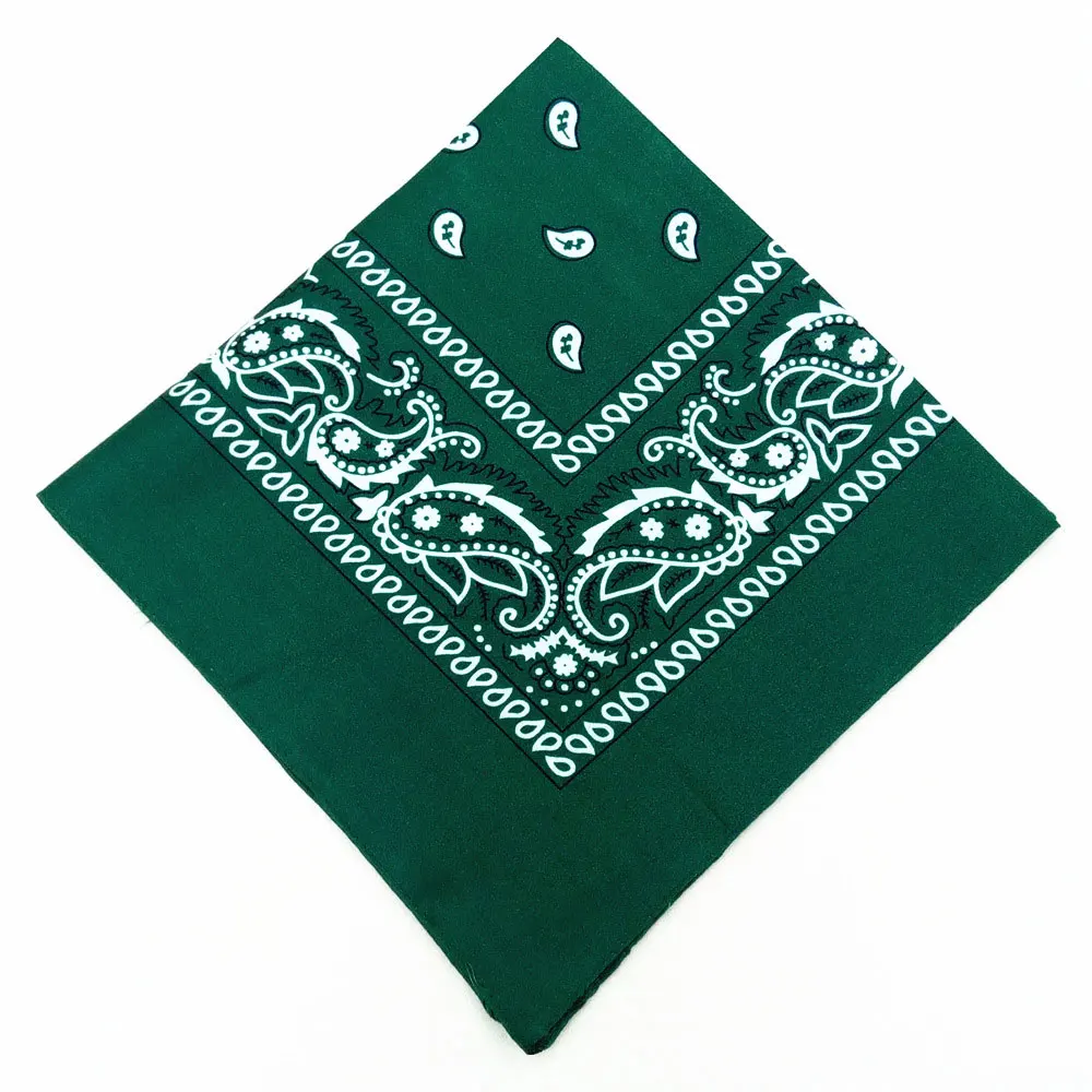 Fashion Women Hair Accessories Linen Bandana Scarf Square Female Bandanas Headwear Rock Cool Girls Multi Paisley Headbands - Цвет: 17