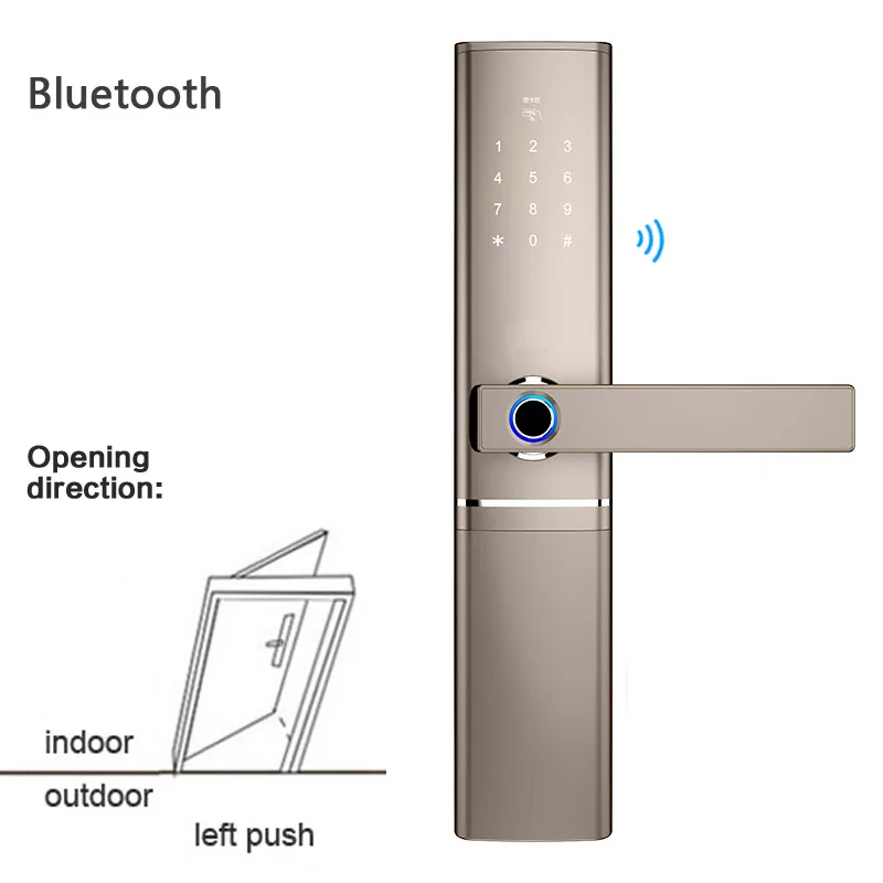 bluetooth Приложение Bluetooth Wifi дверной замок отпечатков пальцев Умный Замок Пароль IC карты замки противоугонные внутренние электронные замки Золотой D8 - Цвет: bluetooth