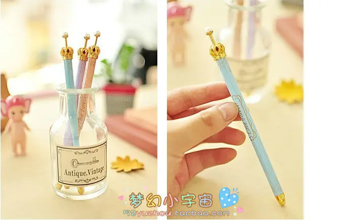 Presente de Papelaria Lote Coréia Coroa Clássica Elegante Princesa Caneta Esferográfica Escritório Papelaria & Material Escolar G014 36 Pçs - 4 Cheap Canetas esferográficas