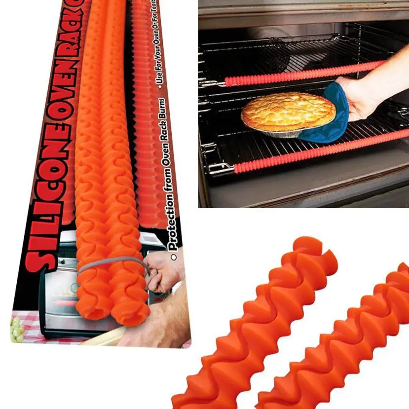 

Silicone Oven Rack Edge Clip Guard Heat Resistant Red Set Of 2 Helps Avoid Burns Silicone insulation strips
