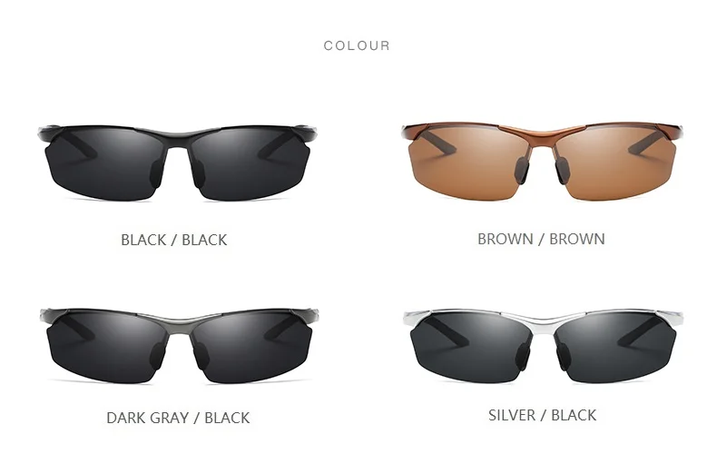 YSO солнцезащитные очки Для мужчин поляризационные UV400 алюминия и магния рамка солнцезащитные очки вождения очки полу без оправы аксессуары для Для мужчин 8513