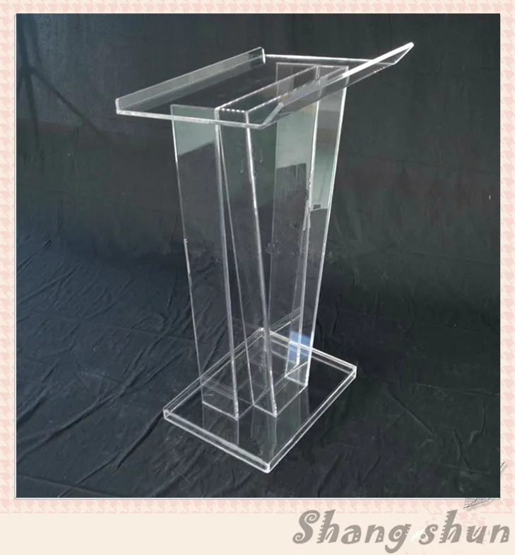 Clear rostrum acrylic podium pulpit lectern speech pulpit