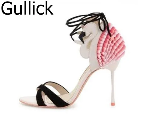 Newest Design Flamingo Frill Leather Summer High Heel Sandals Cut-out Ankle Lace-up Party Dress Shoes Big Size 10 Free Shipping Newest Design Flamingo Frill Leather Summer High Heel Sandals Cut-out Ankle Lace-up Party Dress Shoes Big Size 10 Free Shipping