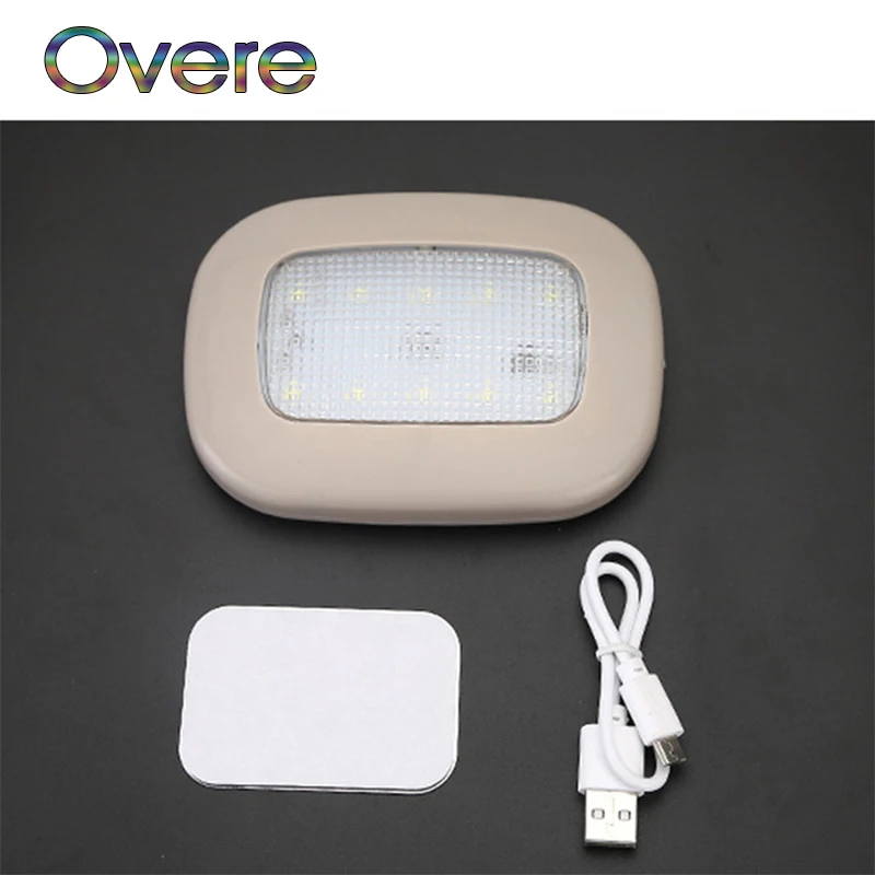 

Overe Car LED reading light Trunk ceiling lamp DIY with stickers For Kia Rio Ceed Cerato Sorento Mazda CX-7 6 Mini Cooper R56