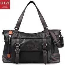 Uiyi clásicos del diseño de marca bolso de los hombres de cuero de la pu bolso de la honda de la taleguilla de mano con cremallera de hombro bolsas de mensajero de negocios masculino 150002901
