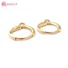 (33758)20PCS 14*12MM 24K Gold Color Brass Round Loop Earrings Hoops High Quality Diy Jewelry Findings Accessories ► Photo 3/6