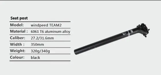 

DARKROCK windspeed TEAM-2 handlebar seat post mountain bike parts Aluminum alloy black MTB bike
