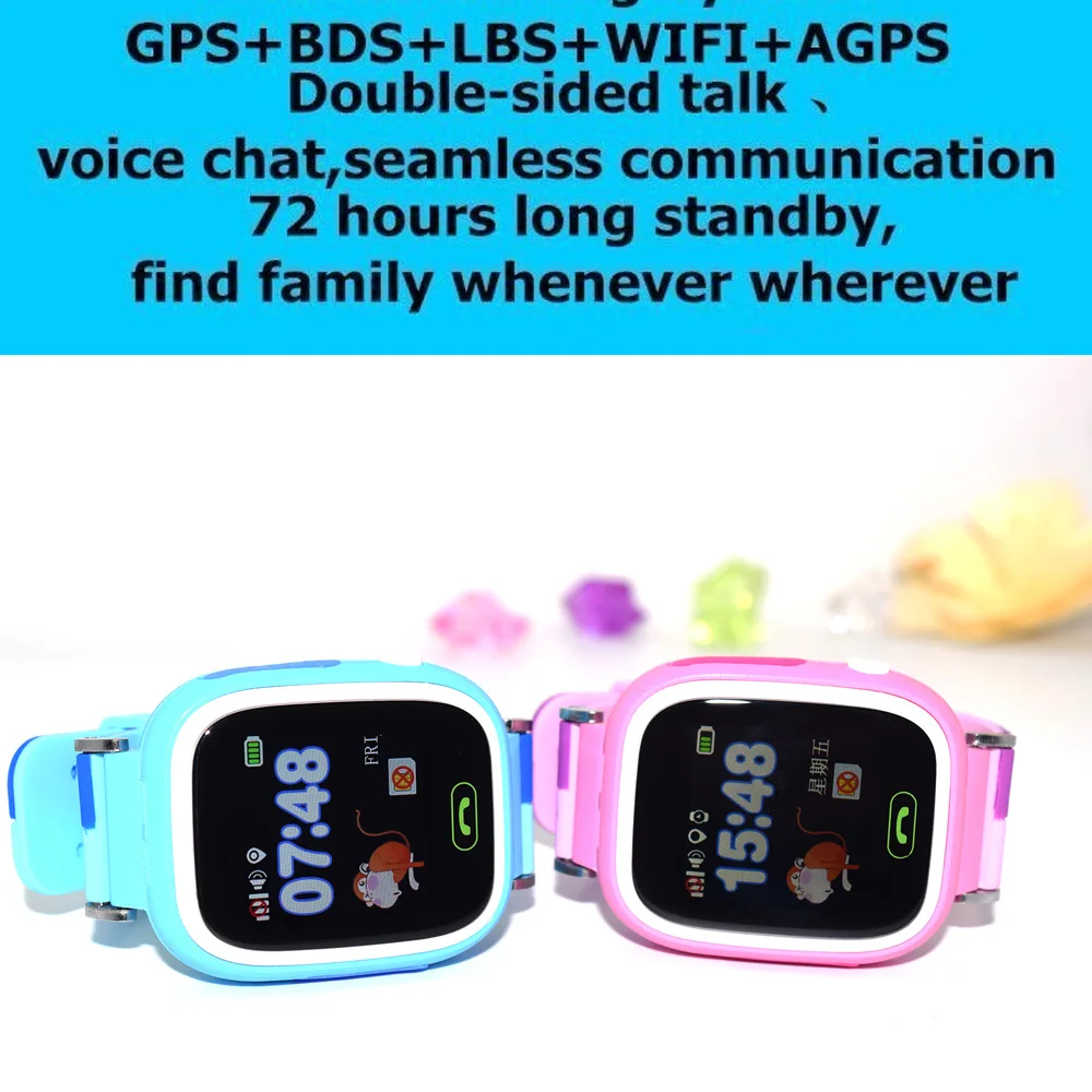 

2017 New Smart baby watch Children's smartwatch F523 compatible with IOS Android SIM card Support GPS positioning sos emergency