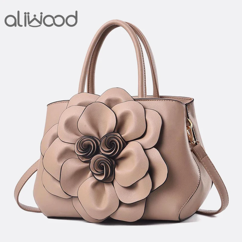 Aliwood أزياء المرأة حقيبة روز زهرة حقائب السيدات حقائب كتف عالية الجودة الإناث بو الجلود Crossbody أكياس حمل Bolsas