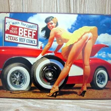 RZXD-272 винтажная картина "Смотрите свои изгибы!" оловянные вывески плакат искусство домашний декор домашний кафе-бар декоративное настенное украшение из металла 20x30 см