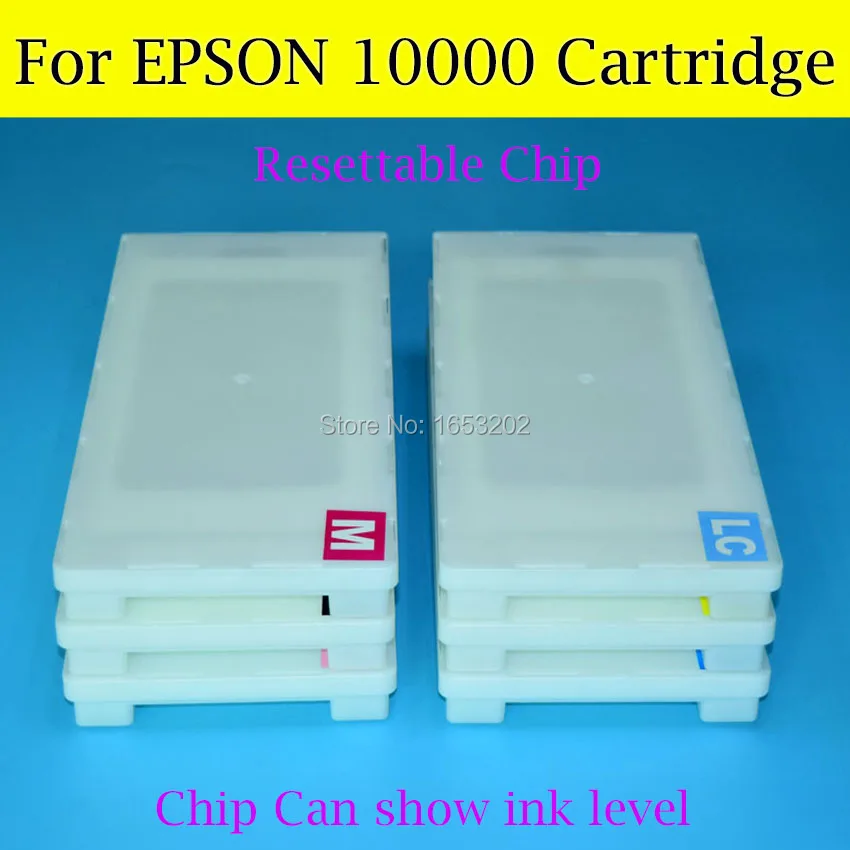 

500ML 6 Color/Lot Wide Format Ink Cartridge T511-T516 For Epson 10000CF 10000 Printer With Resettable Cartridge Chip