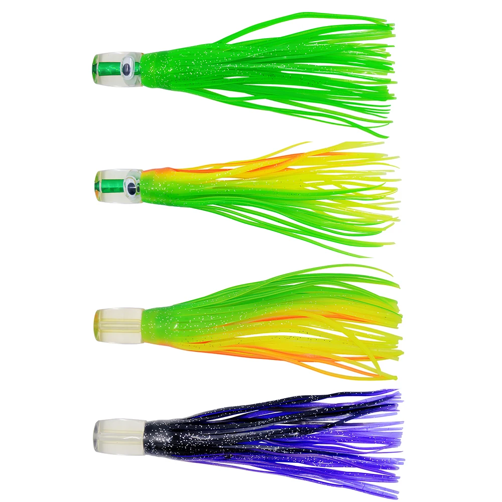 4 pcs 7 inch 38g Octopus Skirt Bait FishingLure Marlin Bait Fishing