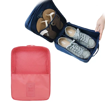 

DINIWELL Nylon Waterproof Travel Shoe Storage Bag Outdoor Handle Mesh Pocket Shoes Organizer