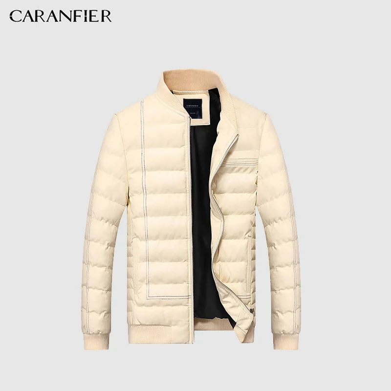 CARANFIER новинка 2019 Мужская парка зимняя толстый воротник куртка умный Повседневный