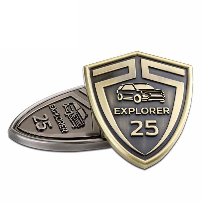 

3D EXPLORER 25 Years Anniversary Limited Emblem Car Styling Aluminium Front Hood Grille Sticker for Ford Explorer Bronze/Silver