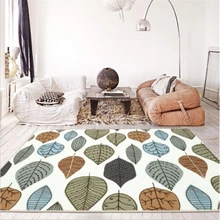 AOVOLL коврики и ковры для дома, гостиной, Рождества, ковер, скандинавский мультяшный зеленый желтый лист, коврик для двери, ковер для детской комнаты