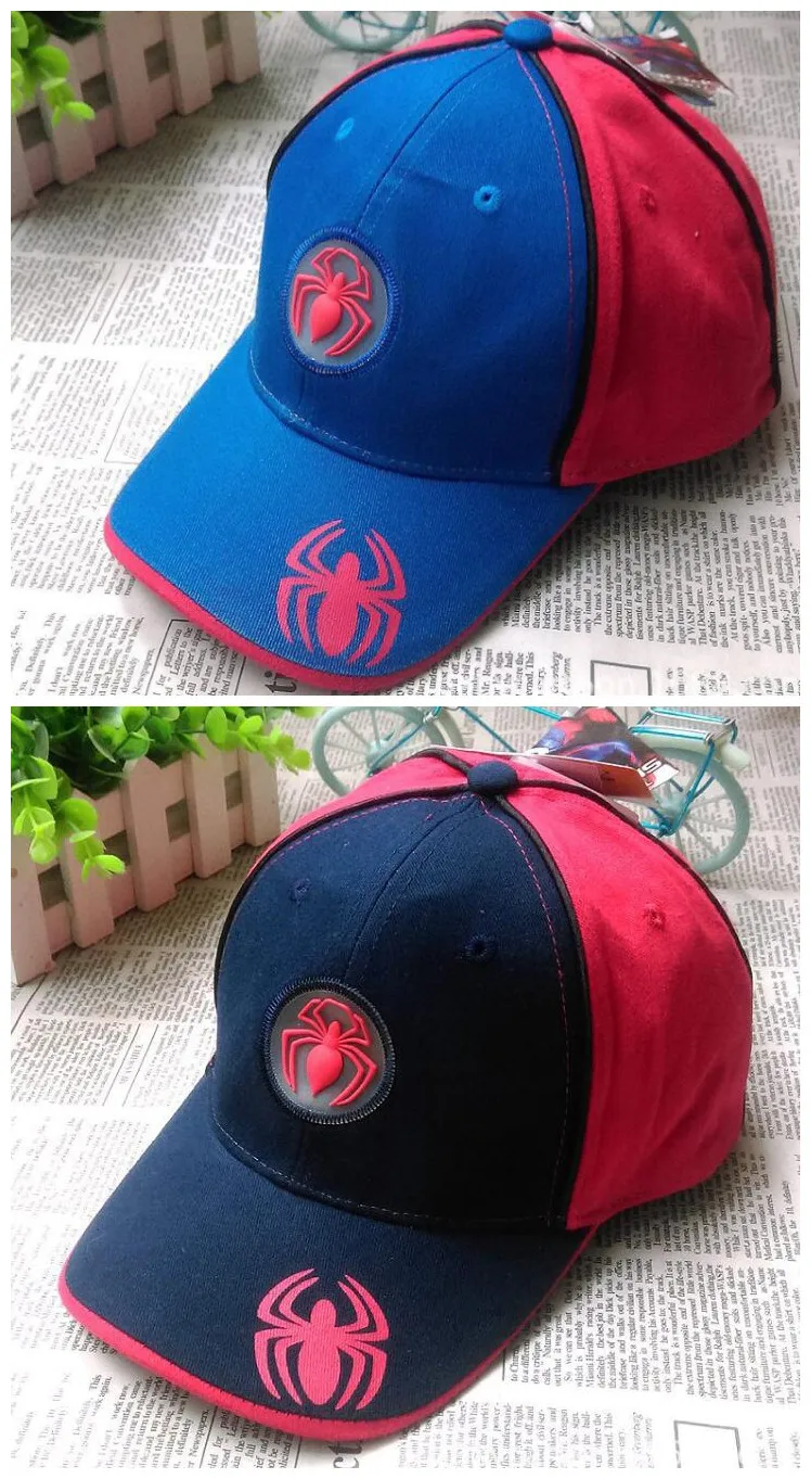 

New 1pcs popular cartoon avengers spider-man kids boys lovely Fashion Sun Hat Casual Cosplay Baseball Cap children gifts