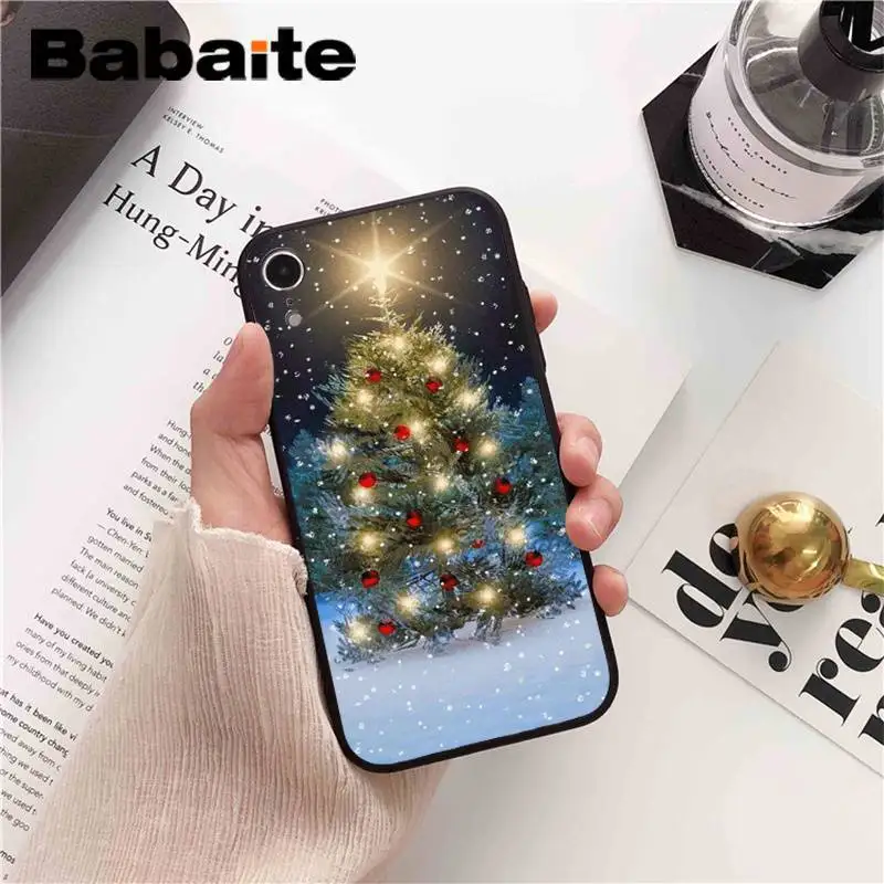 Babaite Merry Christmas Санта Клаус Олень DIY чехол для телефона для iPhone 6S 6plus 7plus 8 8Plus X Xs MAX 5 5S XR 11 11pro 11promax