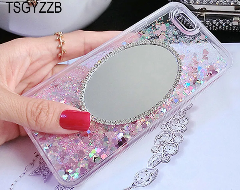 iphone 7 Plus 8 X 6 6S Bling Glitter Dynamic Quicksand Liquid Case
