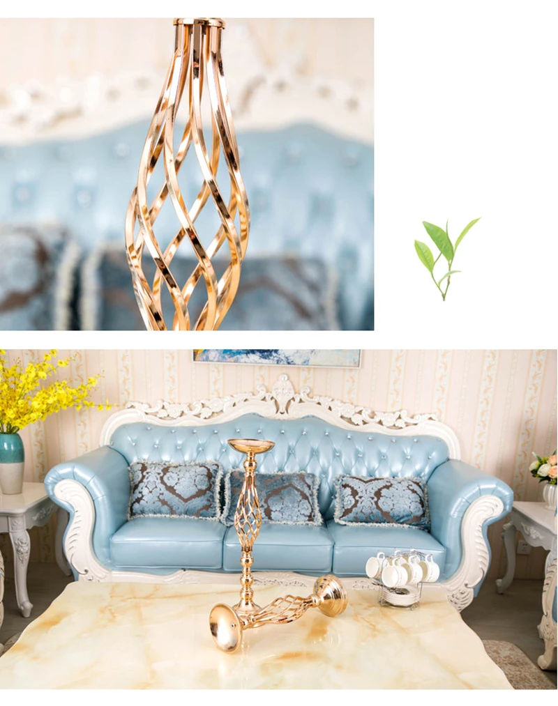 JAROWN Iron Candlestick Continental Creative Ornaments Wedding Flower Arrangement Decor Home Candlelight Dinner Romantic Gift (2)