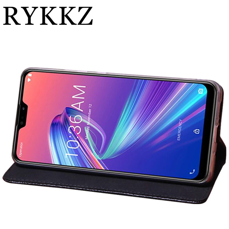 Роскошный кожаный чехол RYKKZ с откидной крышкой для ASUS ZenFone Max Pro (M2) ZB631KL 6 3 ''