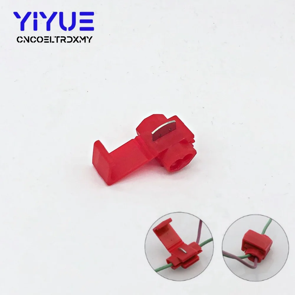 

20Pcs Lock Wire Electrical Cable Connector Red Blue Insulated Quick Splice Terminals Crimp For Car Electrical Crimp Cable Snap