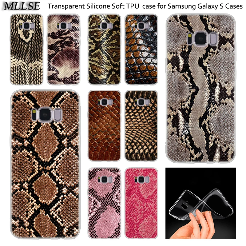 

Colorful leather snake texture Silicone Case For Samsung Galaxy M10 M20 M30 S8 S9 S10 Plus 5G S6 S7 Edge S5 S10e Note 5 Cover